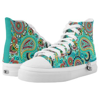 Cool Colorful Paisley Printed Shoes