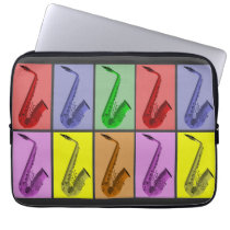 Cool Colorful Saxophone Collage 13" Neoprene Computer  Sleeves at Zazzle