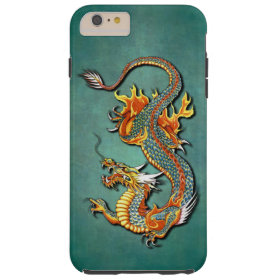 Cool Colorful Vintage Fantasy Fire Dragon Tattoo Tough iPhone 6 Plus Case