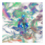 Cool colourful music notes smoke effects image posters