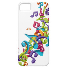 cool colourful music notes & sounds art image iPhone 5 cases