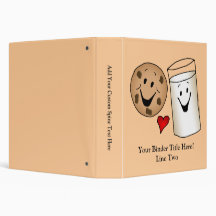 Cool Cookies and Milk Friends Cartoon Binders