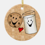 Cool Cookies and Milk Friends Cartoon ornaments