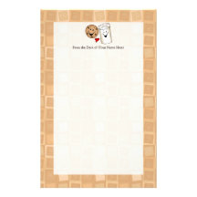 Cool Cookies and Milk Friends Cartoon Stationery Paper