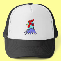 Cool Cool Copper Rooster by Wendy C. Allen hats