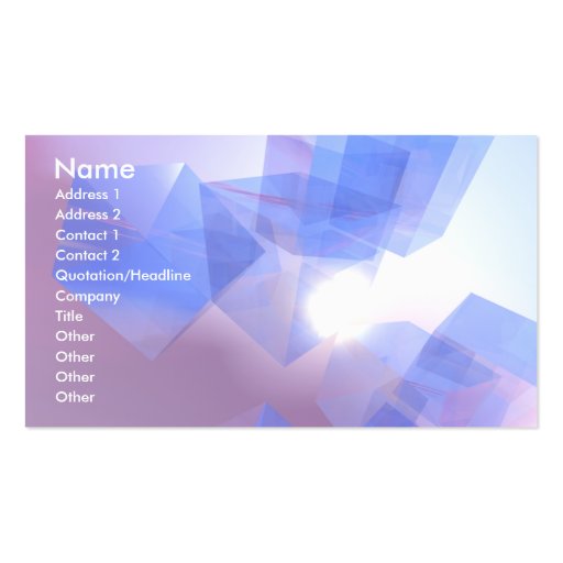 Cool Cubes - Business Business Card Template (front side)