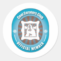 Cool Curators Club Round Sticker