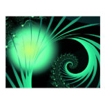 Cool Cute Abstract Pattern "Green Orb" Postcards