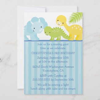 birthday party invitations uk
 on Cool cute boy's dinosaur birthday party invitation invitation