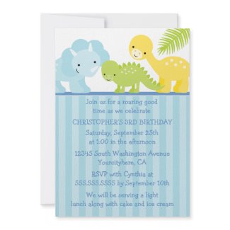 birthday party invitations uk
 on Cool cute boy's dinosaur birthday party invitation invitation