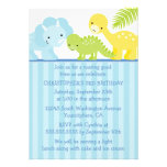 Cool cute boy's dinosaur birthday party invitation