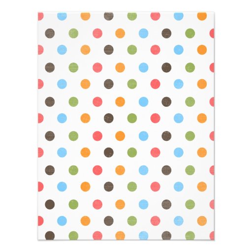 Cool cute colourful trendy monogram polka dots custom invite