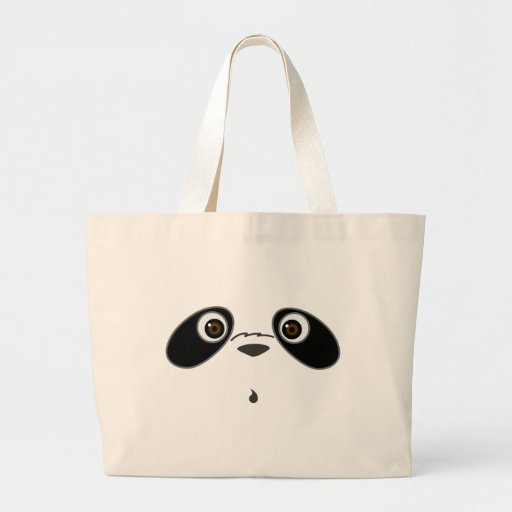 cool cute Panda illustration design by Kanjiz Tote Bags