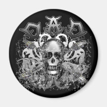 Cool DAD in Heavy Metal Style Tshirts and Gifts Magnet