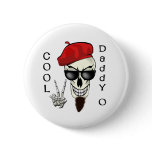 Cool Daddy - O Beatnik Skull Buttons