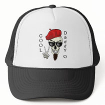 Cool Daddy - O Beatnik Skull Trucker Hat