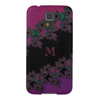 Cool Dark Pink Fractal Monogram Galaxy S5 Case