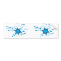 Cool David Star & Yiddish Words bumper sticker