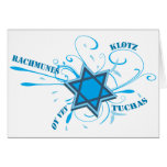 Cool David Star &amp; Yiddish Words Card
