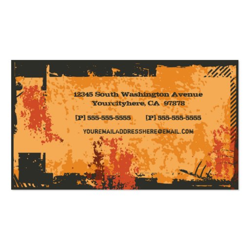 Cool distressed grunge moose custom business card (back side)