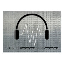 Cool dj metalic business card