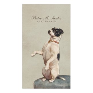 Cool Dog Trainer Vintage Animal Simple Elegant Business Card