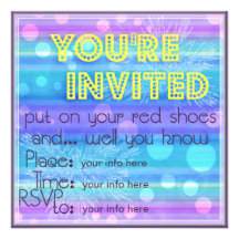 Cool Dots Dance Party Invitation