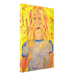 cool drummer girl upclose art stretched canvas prints