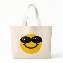 Cool dude smiley canvas bags