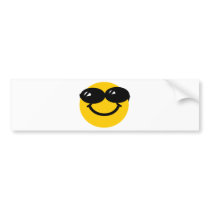 Cool dude smiley bumper sticker