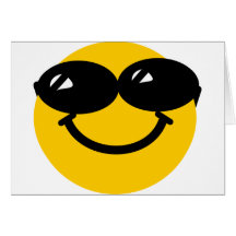 Cool dude smiley greeting cards