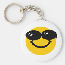 Cool dude smiley keychains