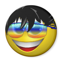 COOL DUDE SMILEY magnets by dgpaulart COOL DUDE SMILEY magnets