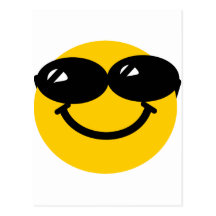 Cool dude smiley post card