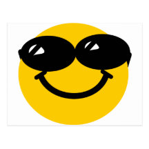 Cool dude smiley postcards