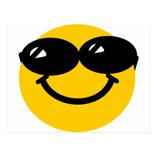 Cool dude smiley postcards