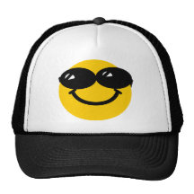 Cool dude smiley trucker hats