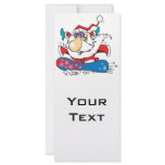 cool dude snowboarding santa claus rack cards