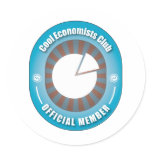 Cool Economists Club Round Sticker
