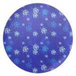 Cool elegant abstract  blue sun nplate