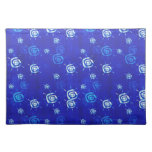 Cool elegant abstract  blue sun placemat