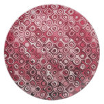 Cool elegant abstract cherry red plate