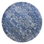Cool elegant abstract dark blue plate