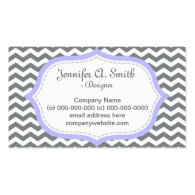 Cool, elegant, modern grey chevron business cards. business card template