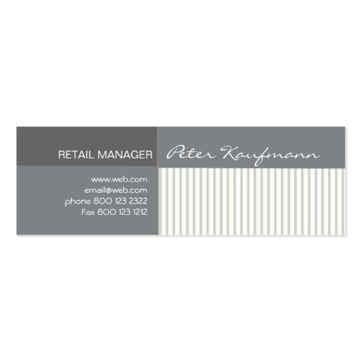 Cool Elegant Pinstripes Business Card Templates (front side)