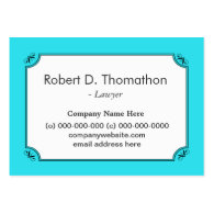 Cool, elegant simple, blue informative business card template