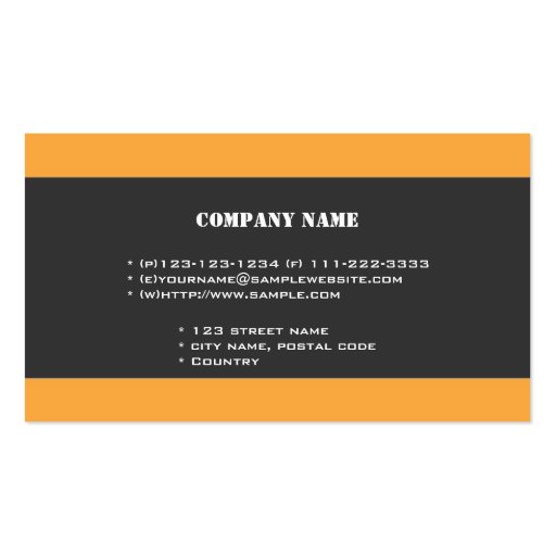cool, elegant simple business card (back side)