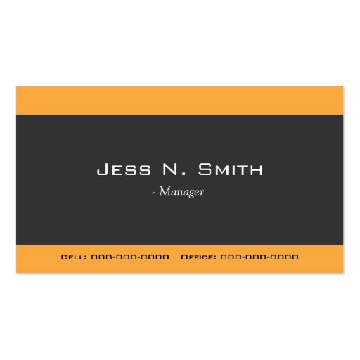 cool, elegant simple business card (front side)
