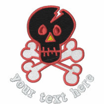 Cool Embroidered Skull and Crossbones embroidered shirts