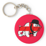 Cool English Bulldog English flag keychains